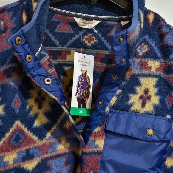 BLUE‎ Weatherproof Vintage Ladies’ Printed Fleec - Picture 3 of 5